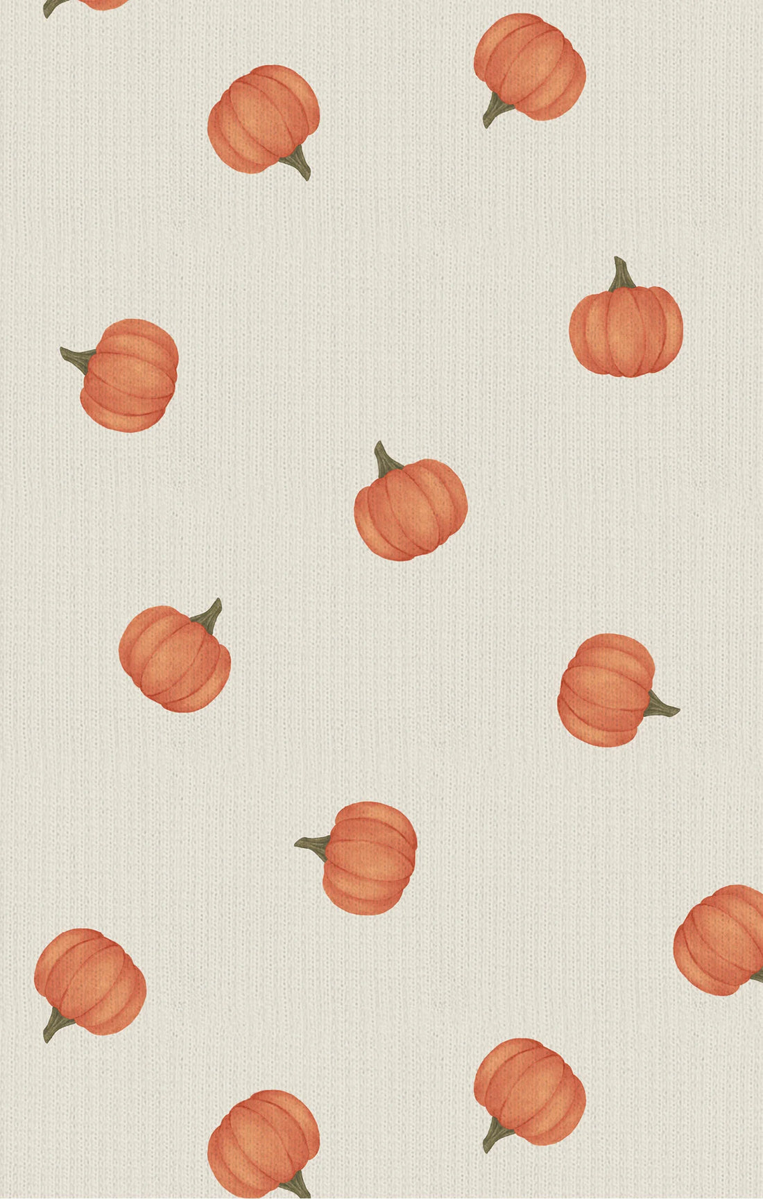 Pattern of pumpkins on a textured beige background