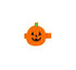 orange jack o lantern hair clip