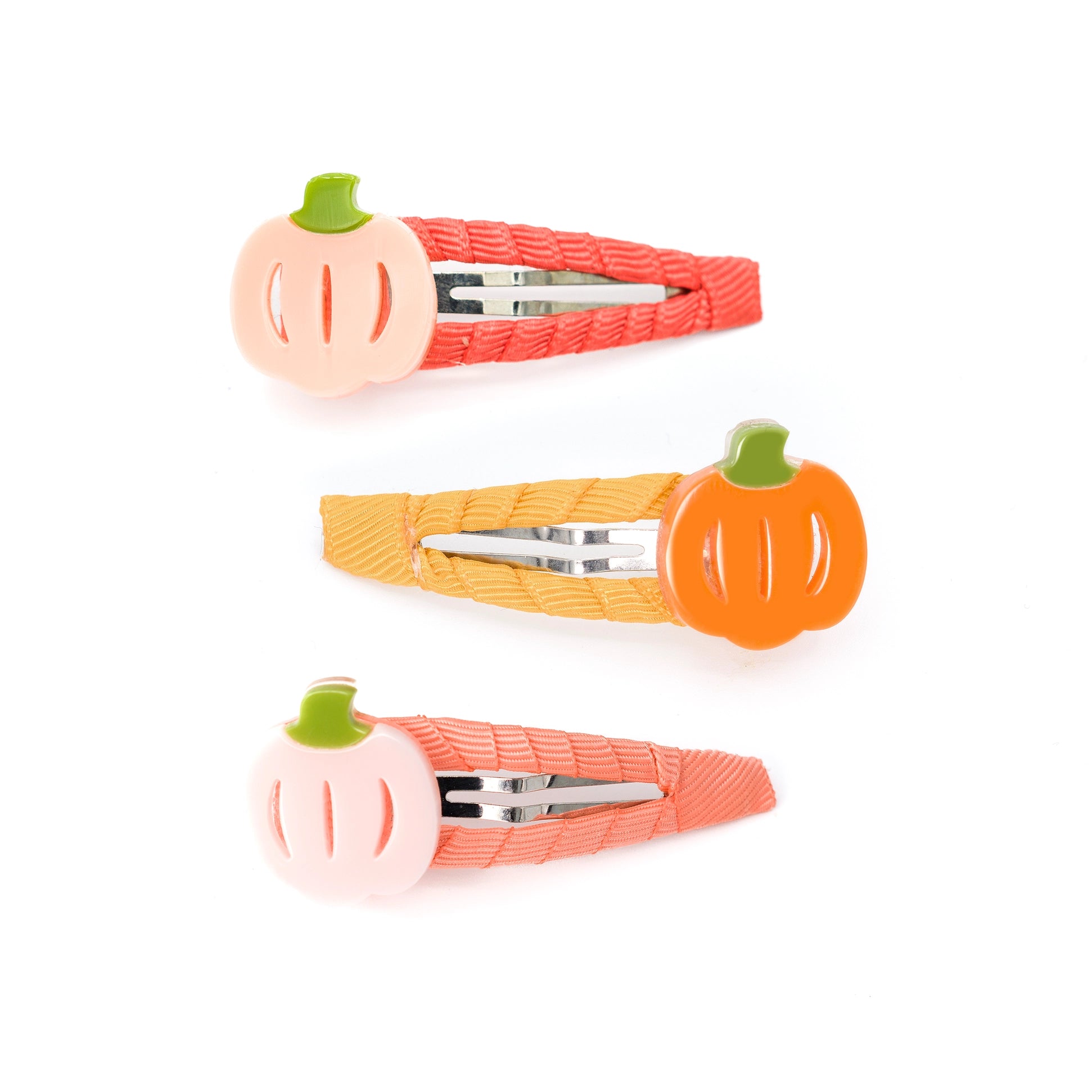 Pumpkin Trio Snap Hair Clips 3pc Set