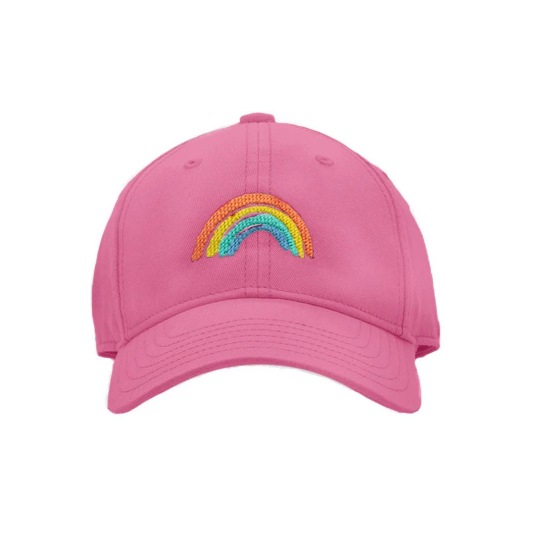 Bright Pink Rainbow Baseball Hat