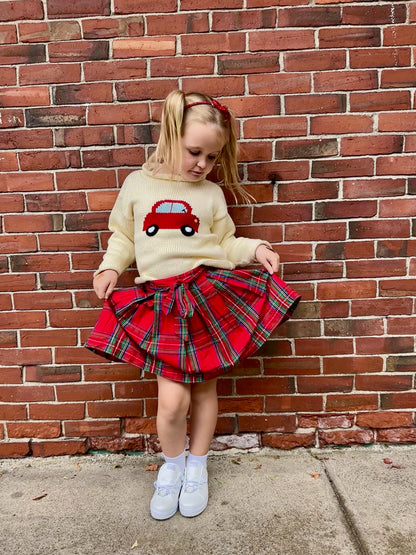 Red Tartan Bow Skirt