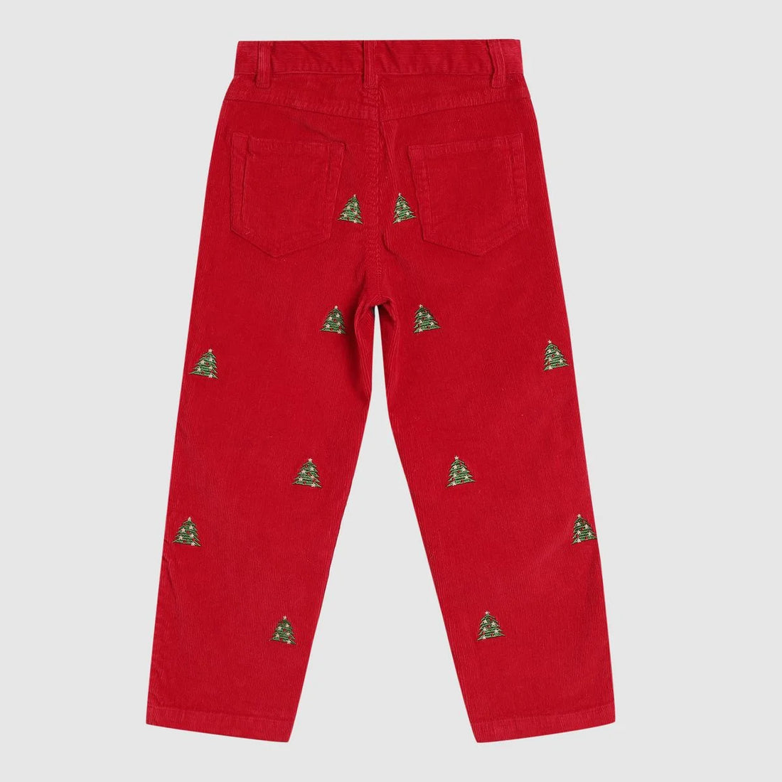 Red Christmas Tree Corduroy Pants