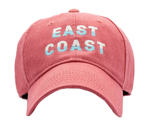 red baseball cap with East Coast embroidered on it