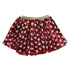 red sequin tutu with white hearts and gold elastic waistband