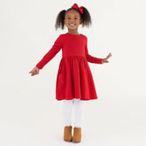 red long sleeve dress for kids