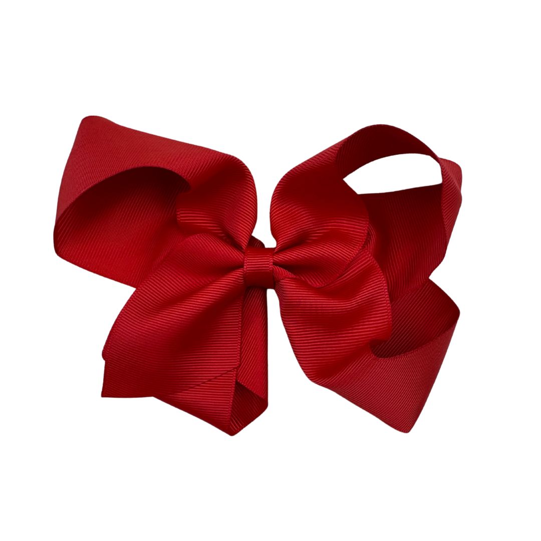 red grosgrain bow