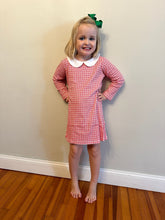 girls red plaid dress