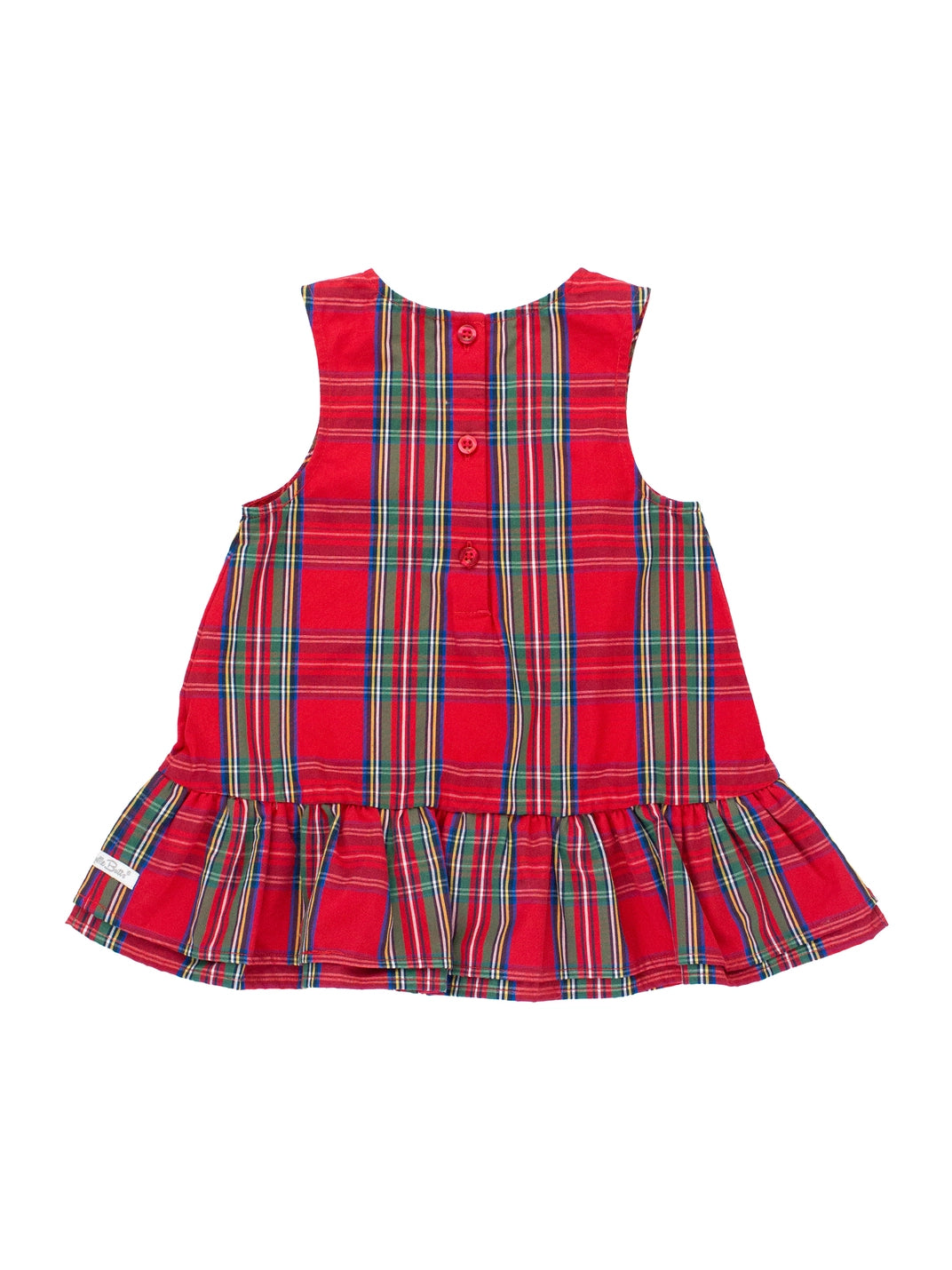 red plaid christmas kids dress