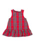 red plaid christmas kids dress