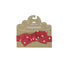 red headband with cream polka dots