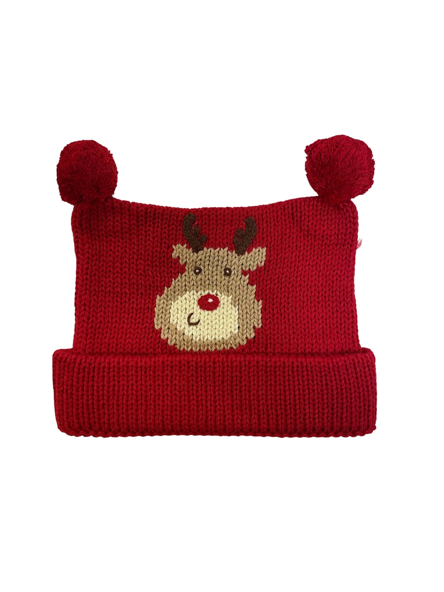 red rudolph hat