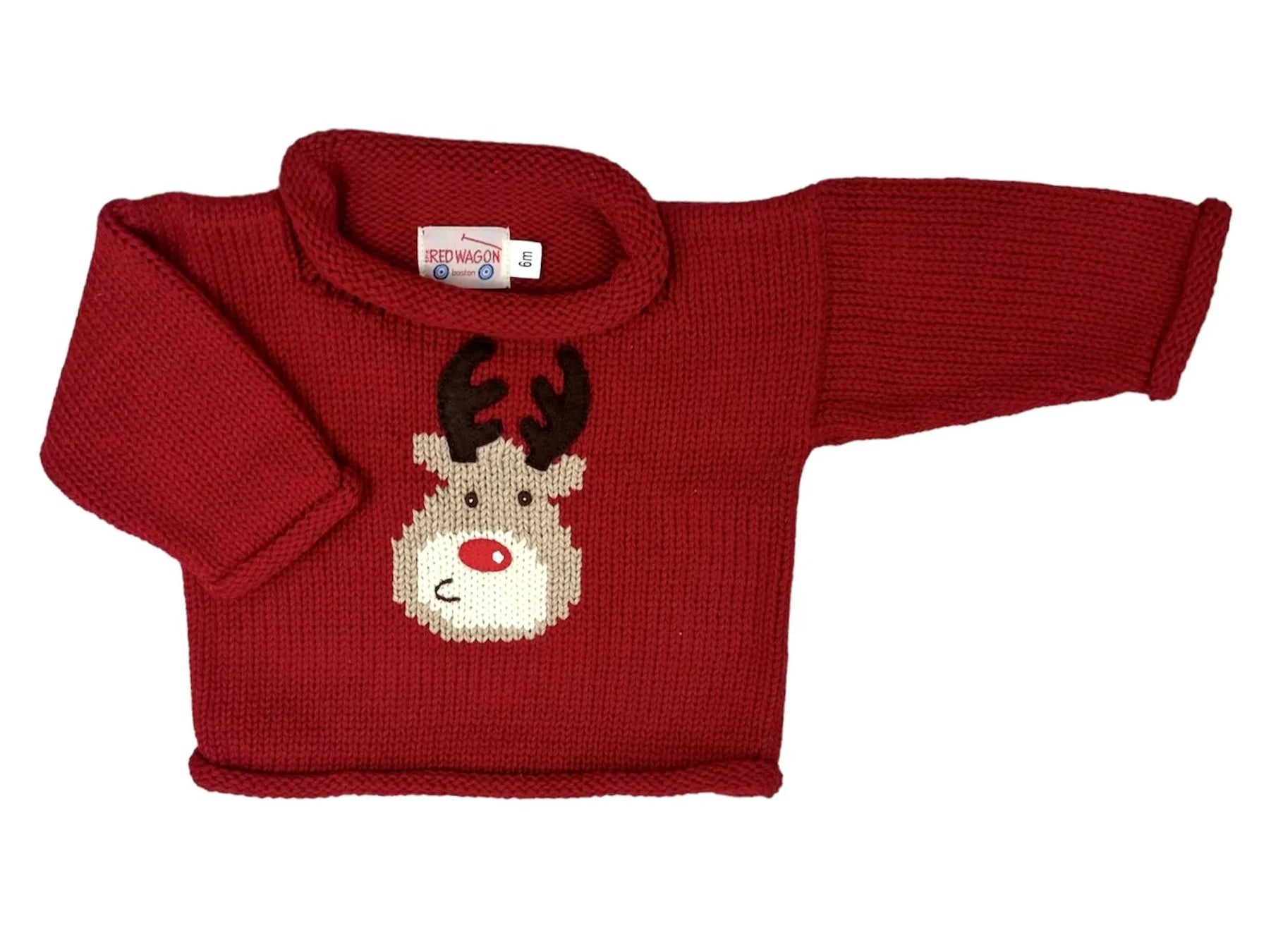 red rudolph sweater