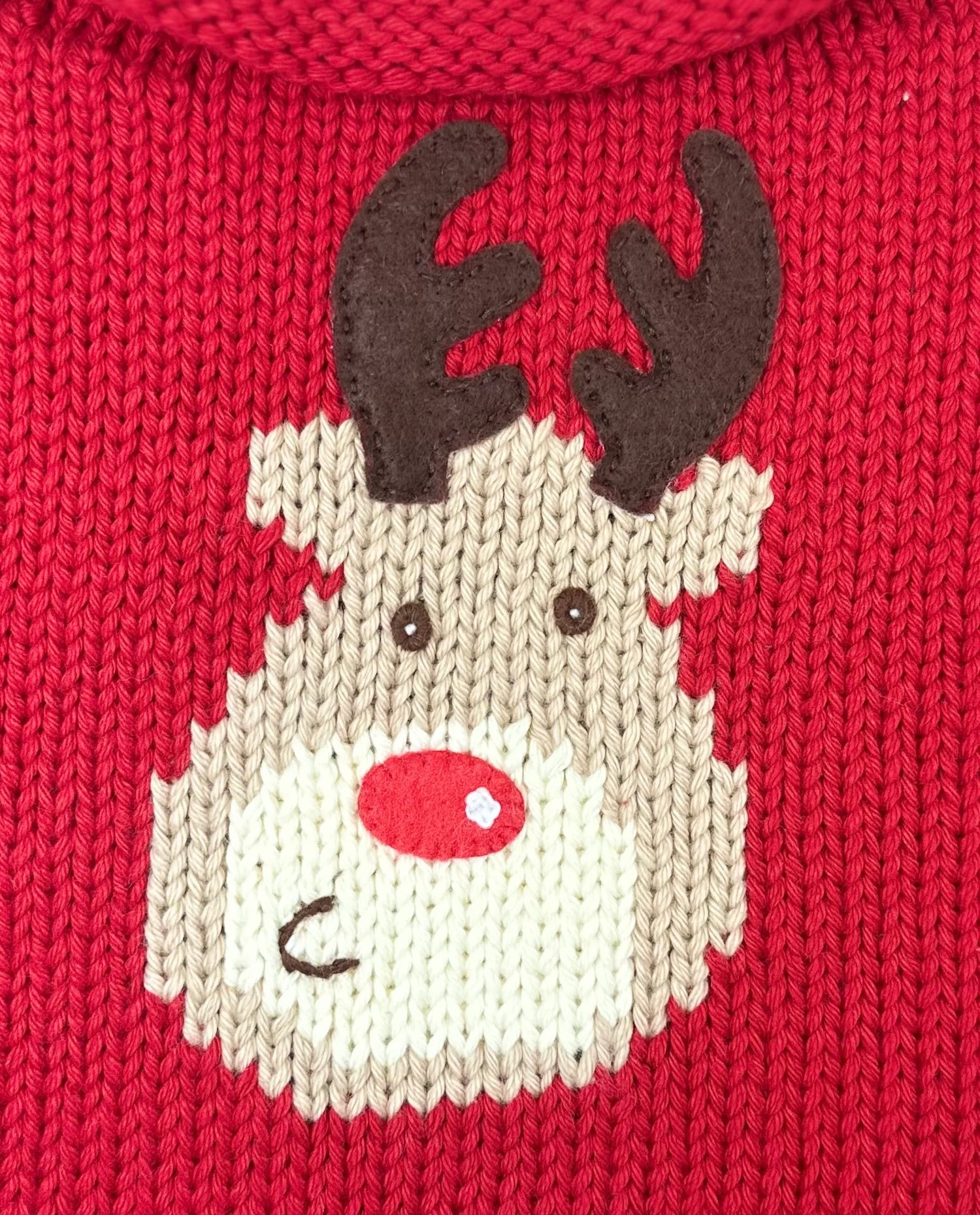 Roter Rudolph Rollkragenpullover 