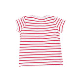 red stripe shirt and red shorts kids set