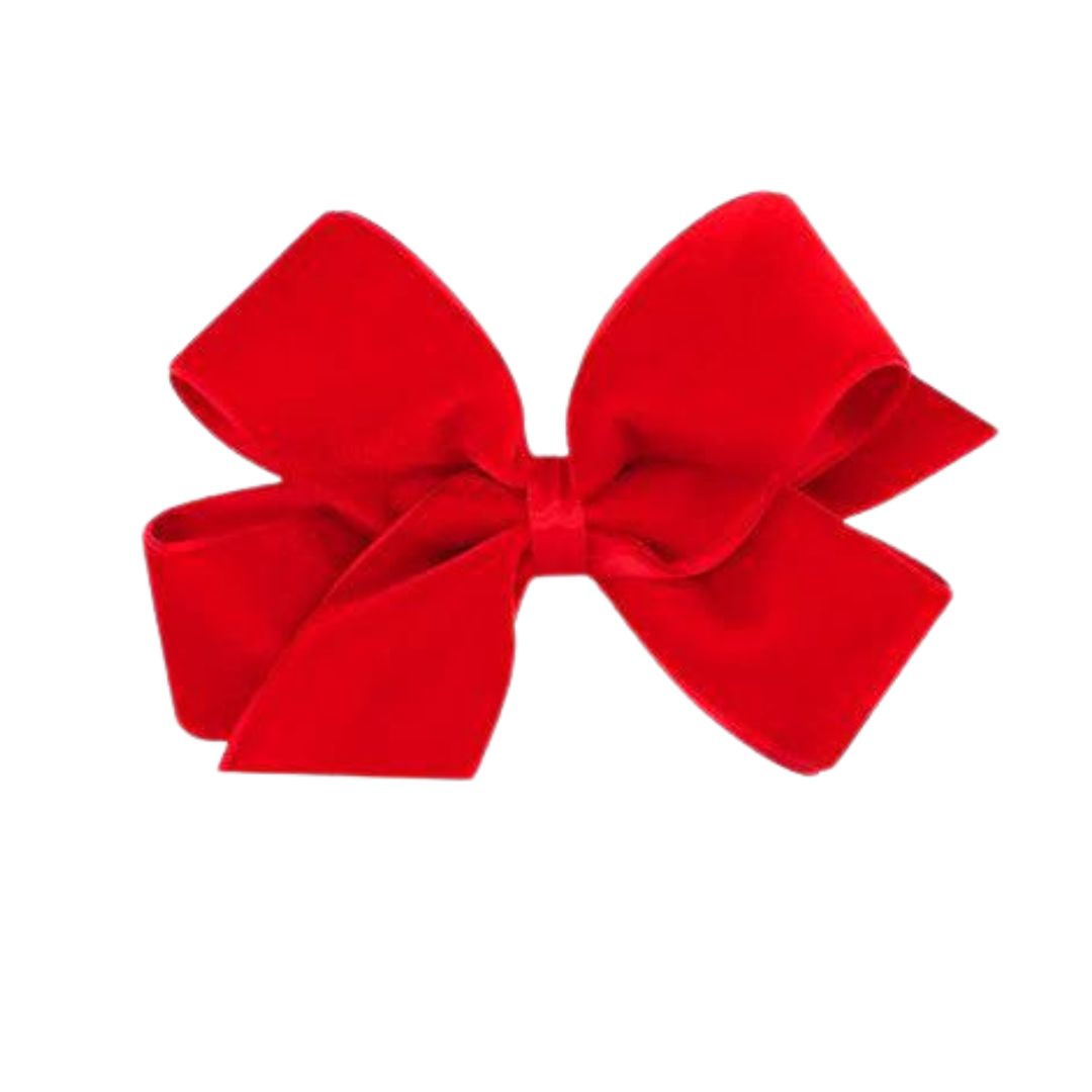 red velvet hair bow for kids