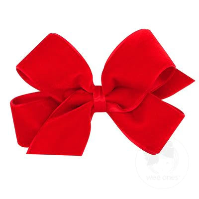 red velvet hair bow for kids
