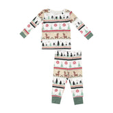 reindeer fair isle kids christmas pajamas