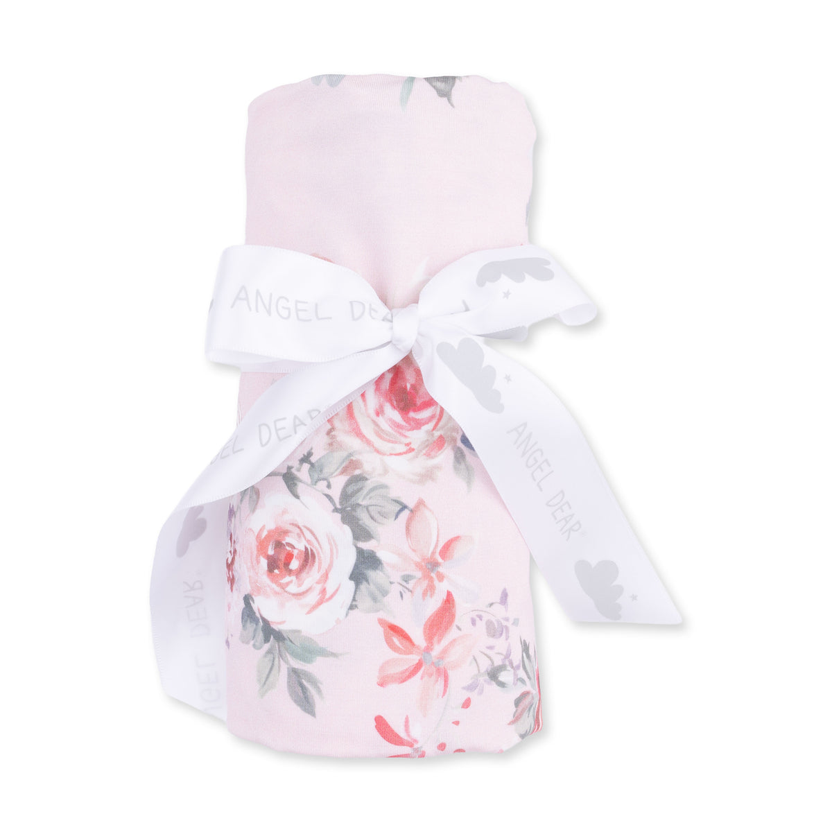 Pink Painterly Rose Bouquets Swaddle Blanket