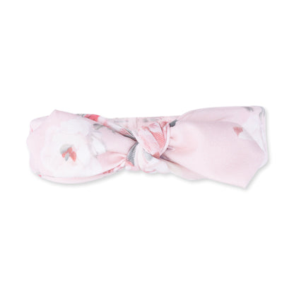 Pink Painterly Rose Bouquets Knot Headband
