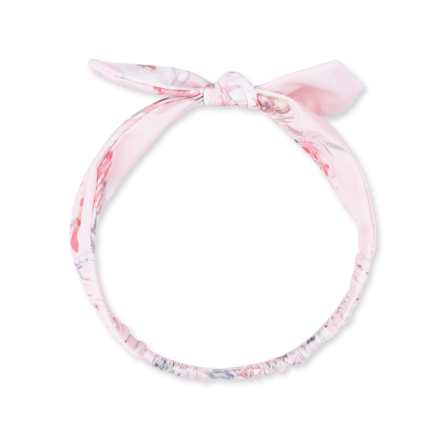 Pink Painterly Rose Bouquets Knot Headband