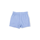 Light blue shorts on a white background