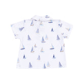 white shirt with sailboats on it