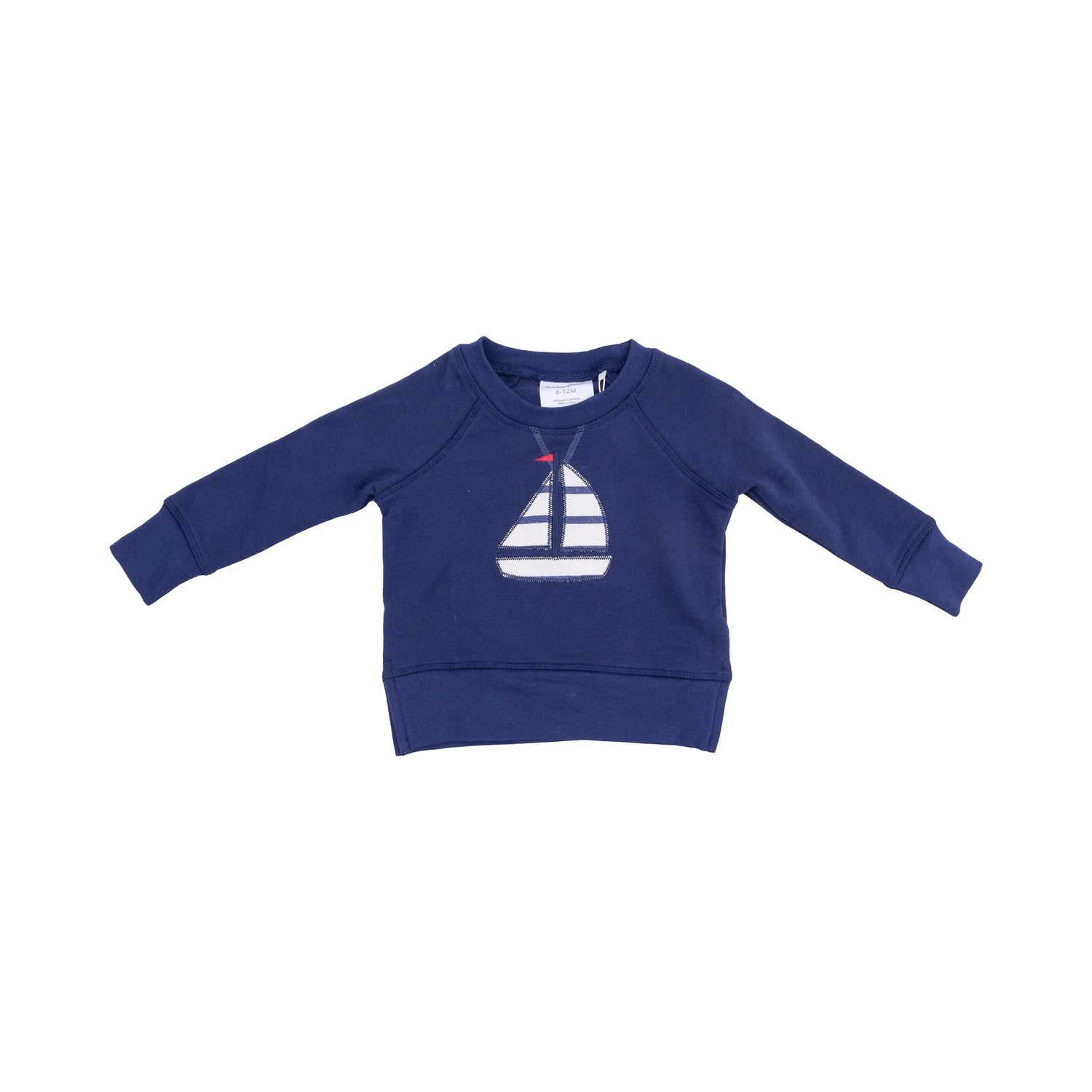 sailboat sweatshirt and striped shorts