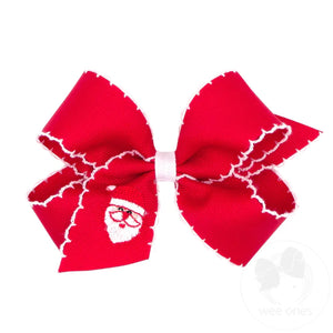 red bow with santa 