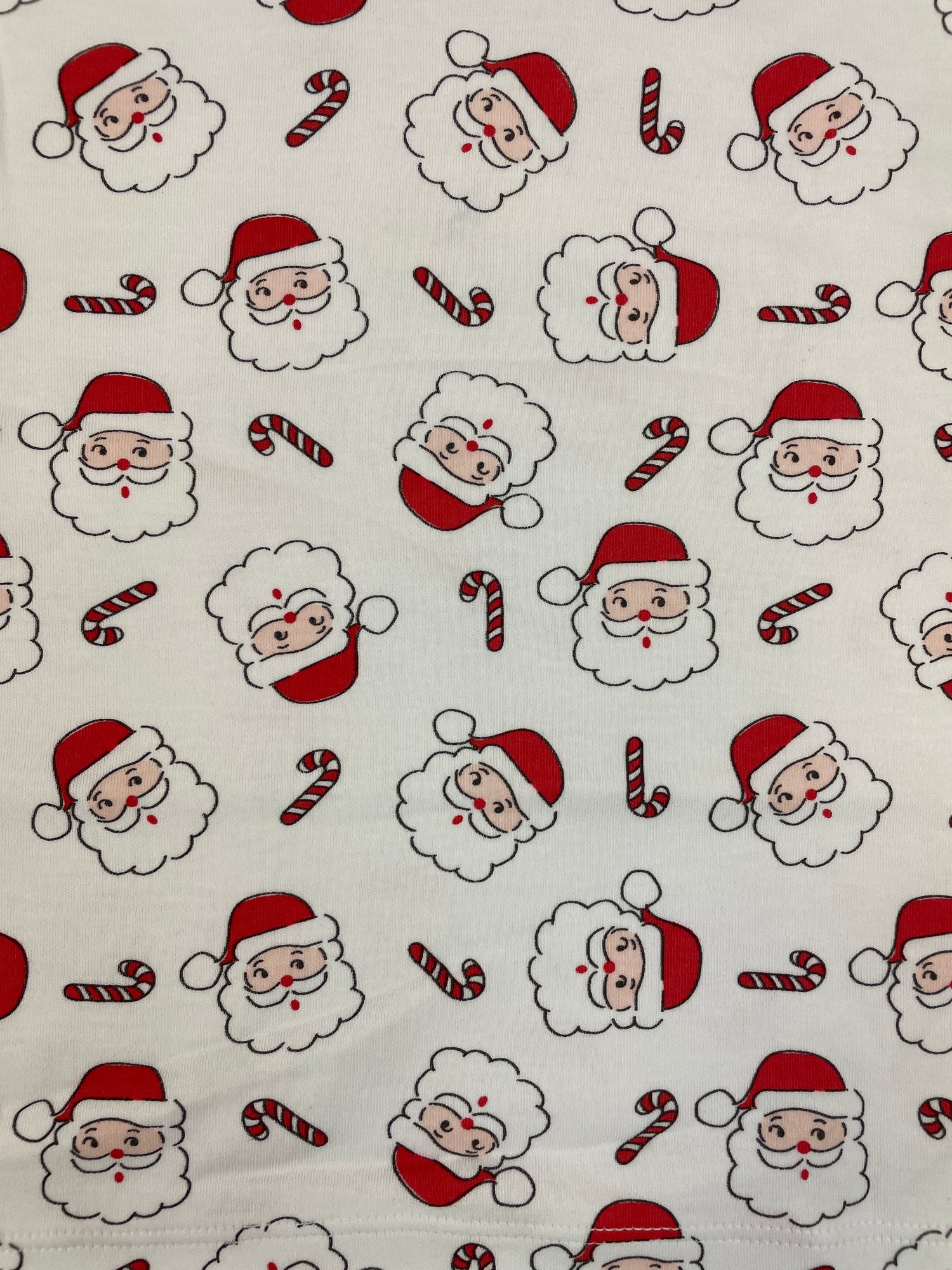 close up of santa print