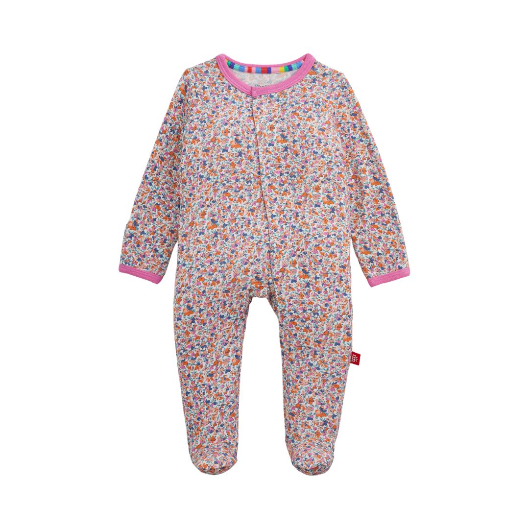 Pink Floral Stella Magnetic Footie