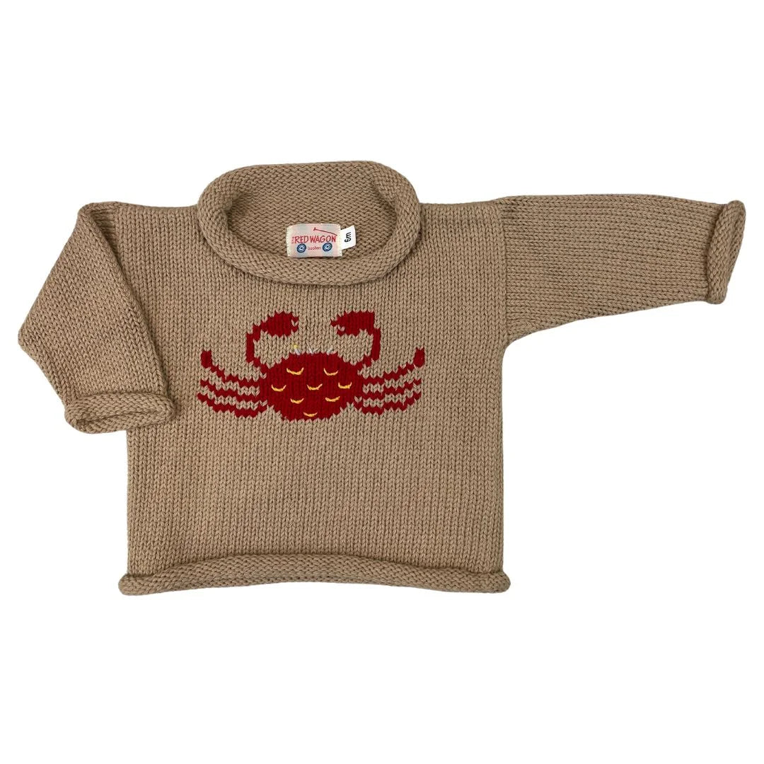 long sleeve tan crab sweater