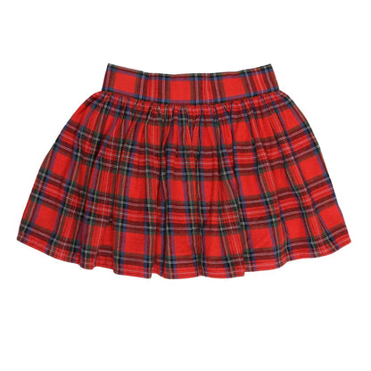 Red plaid skirt on a white background
