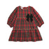 red and green. tartan girls christmas dress