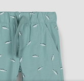 teal fishbone shorts