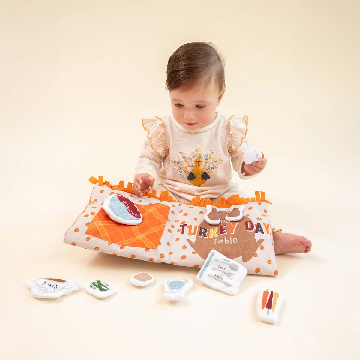 Set The Table for Thanksgiving Fabric Book