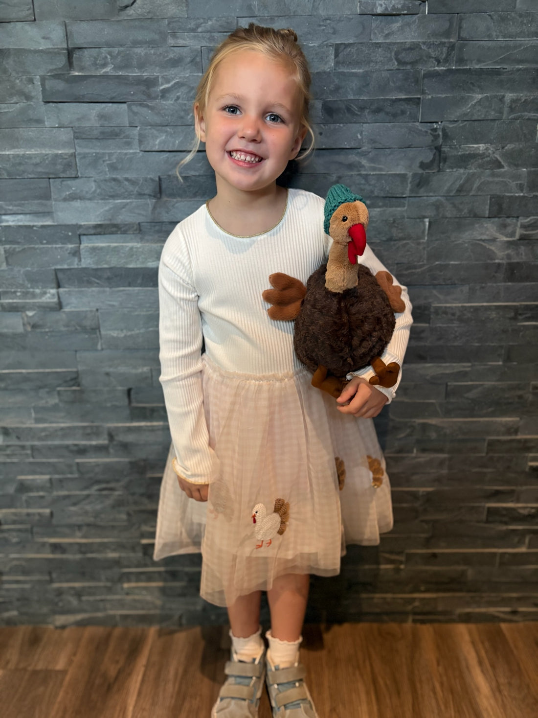 Cream Turkey Sequin Tutu Dress