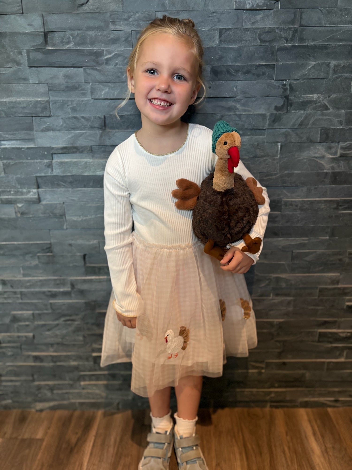 Cream Turkey Sequin Tutu Dress