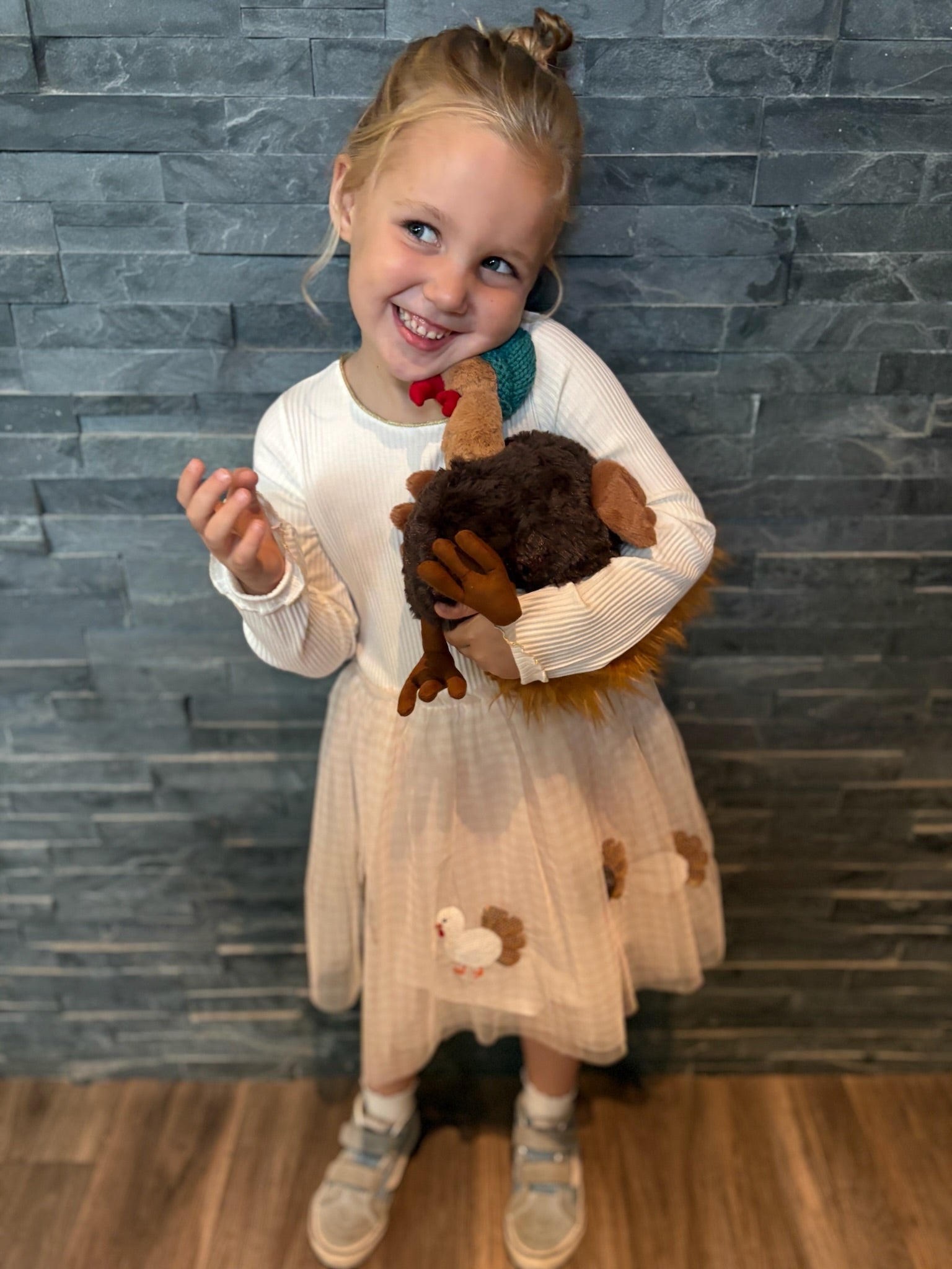 Cream Turkey Sequin Tutu Dress