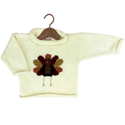 Ivory Turkey Roll Neck Sweater