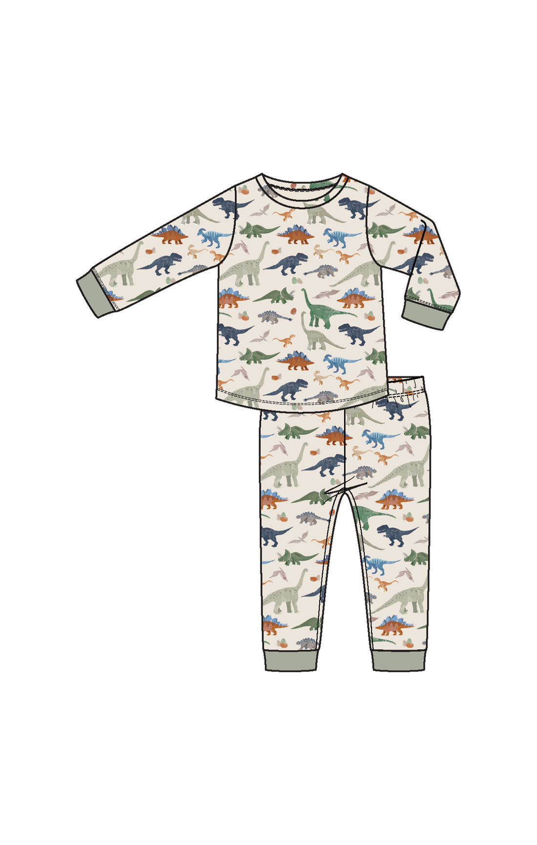 Washy Dinos 2pc Loungewear Set