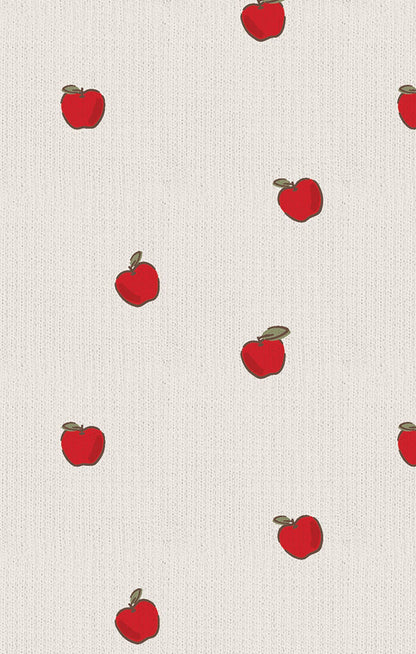 White/Red Tiny Apples Knot Headband