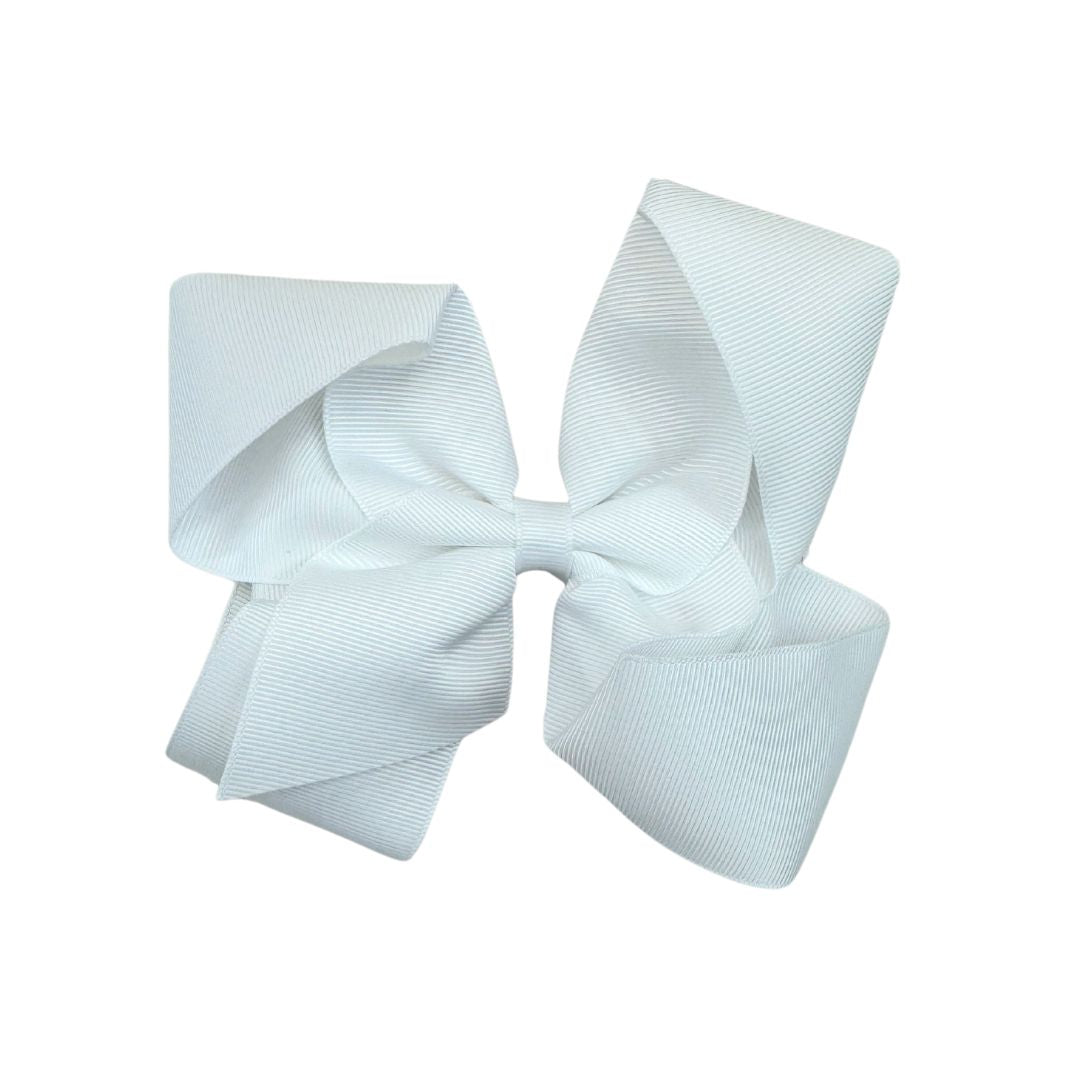 white grosgrain bow