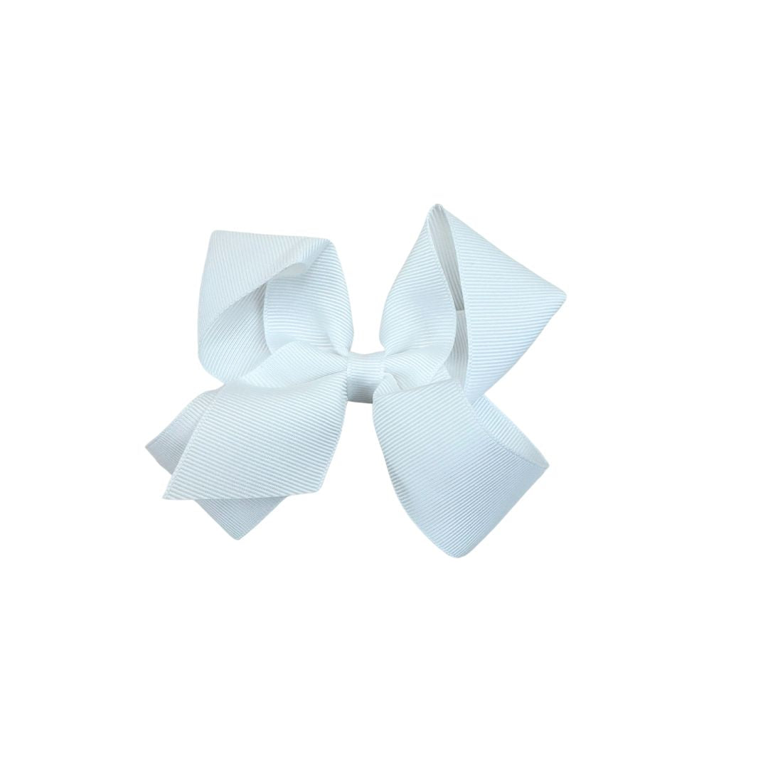 white grosgrain bow