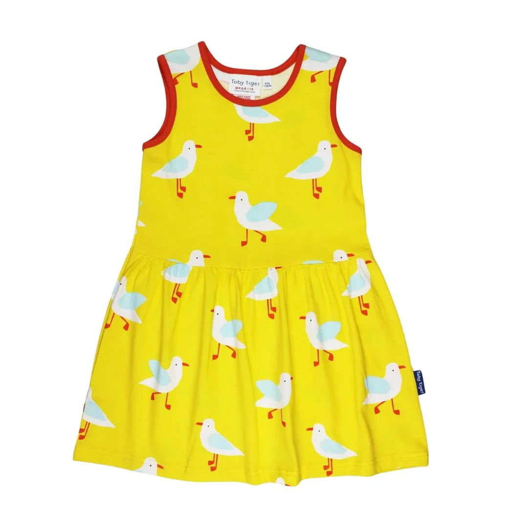 yellow seagull dress