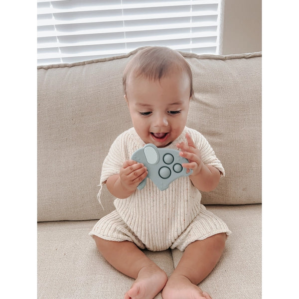 baby with teether