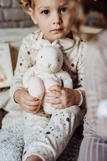 toddler with bunny