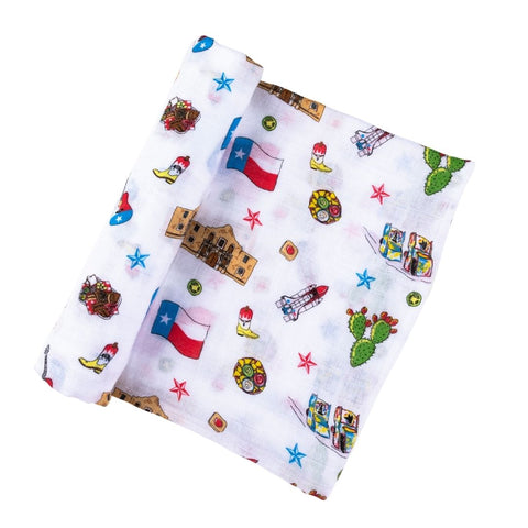 swaddle blanket with Texas print