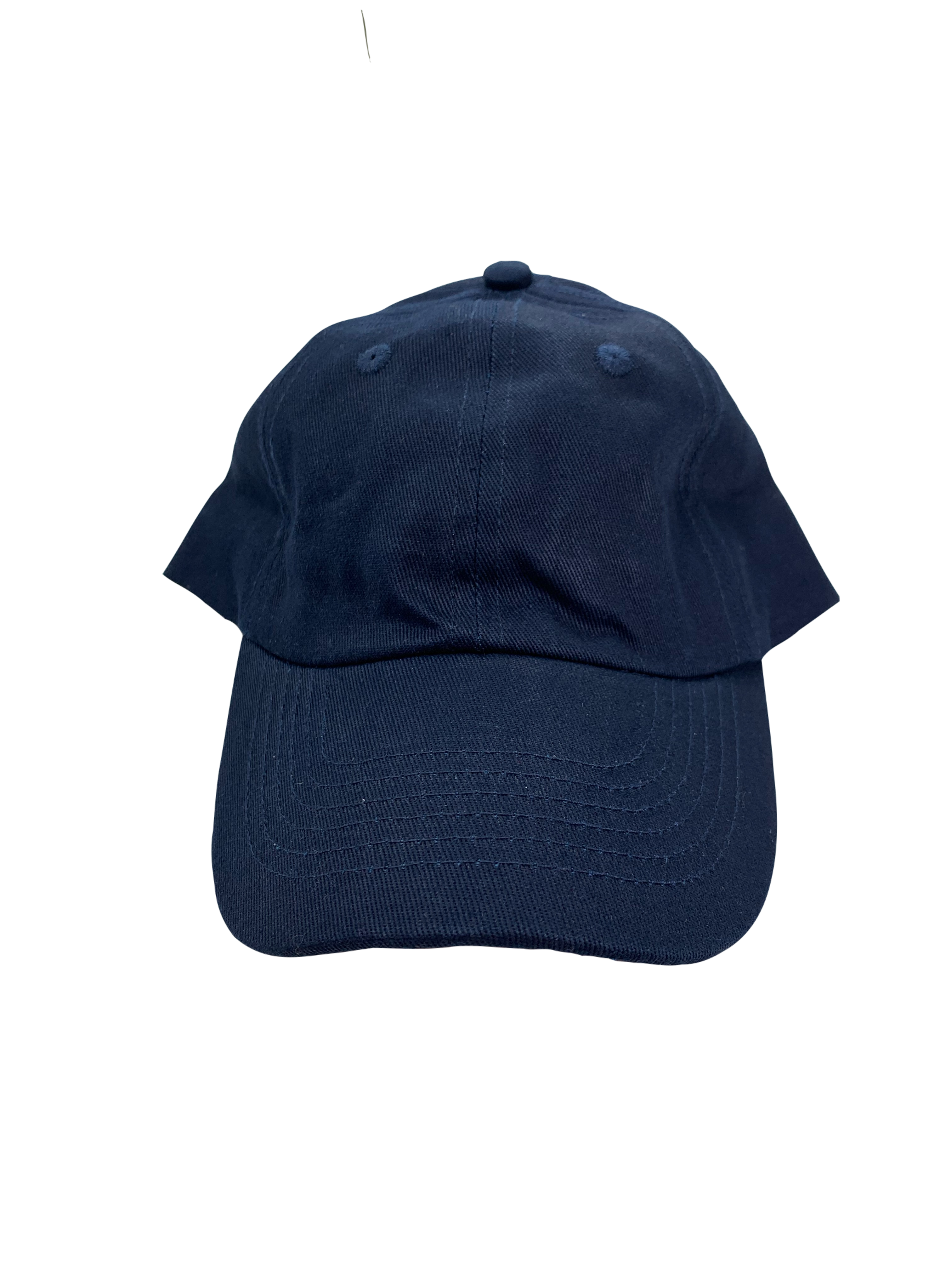 front view of hat solid navy blue