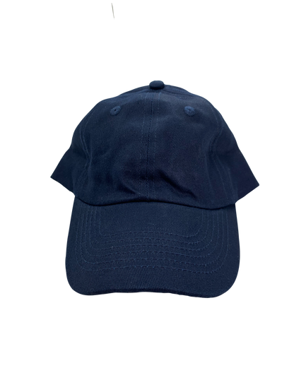 front view of hat solid navy blue