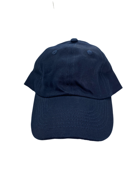 front view of hat solid navy blue